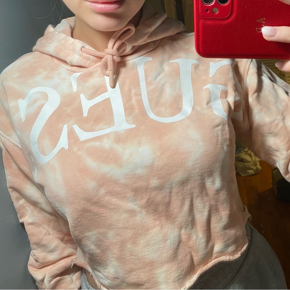 Guess Peach Tie-Dye Hoodie